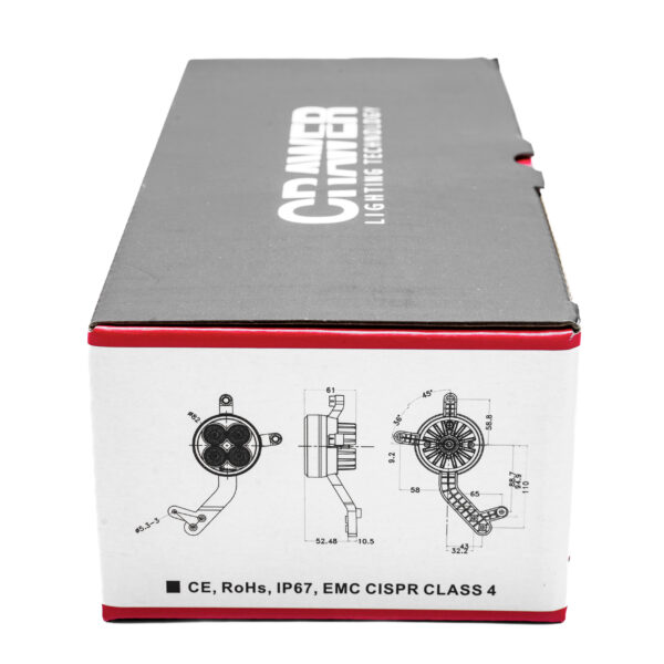 CR-1063 dimensioner og kasse