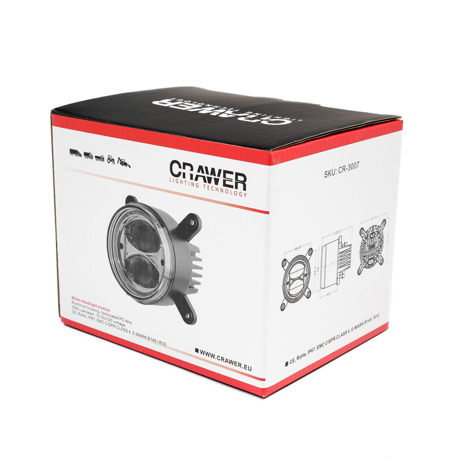 CR-3007 kasse skrå front