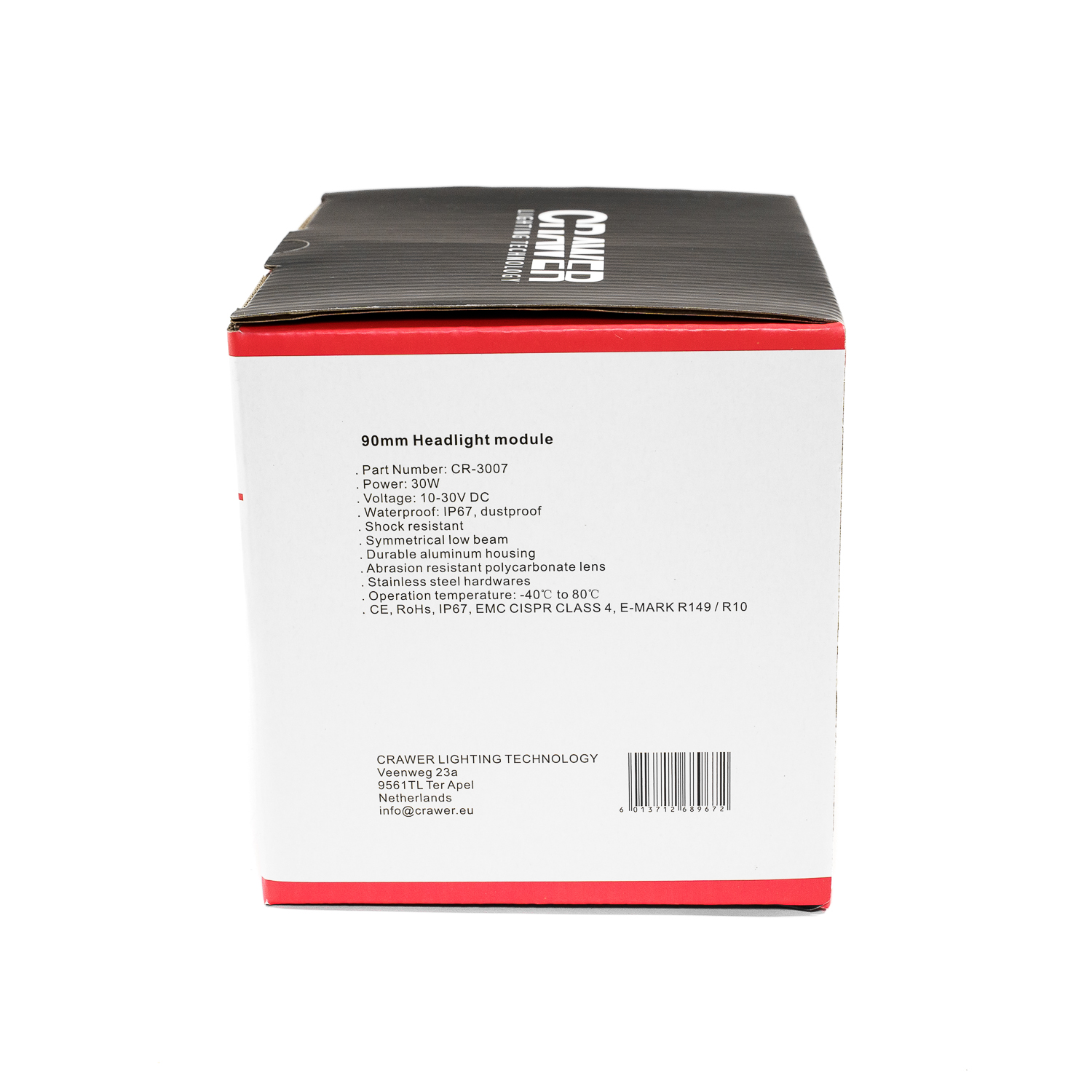 CR-3007 Kasse specifikationer